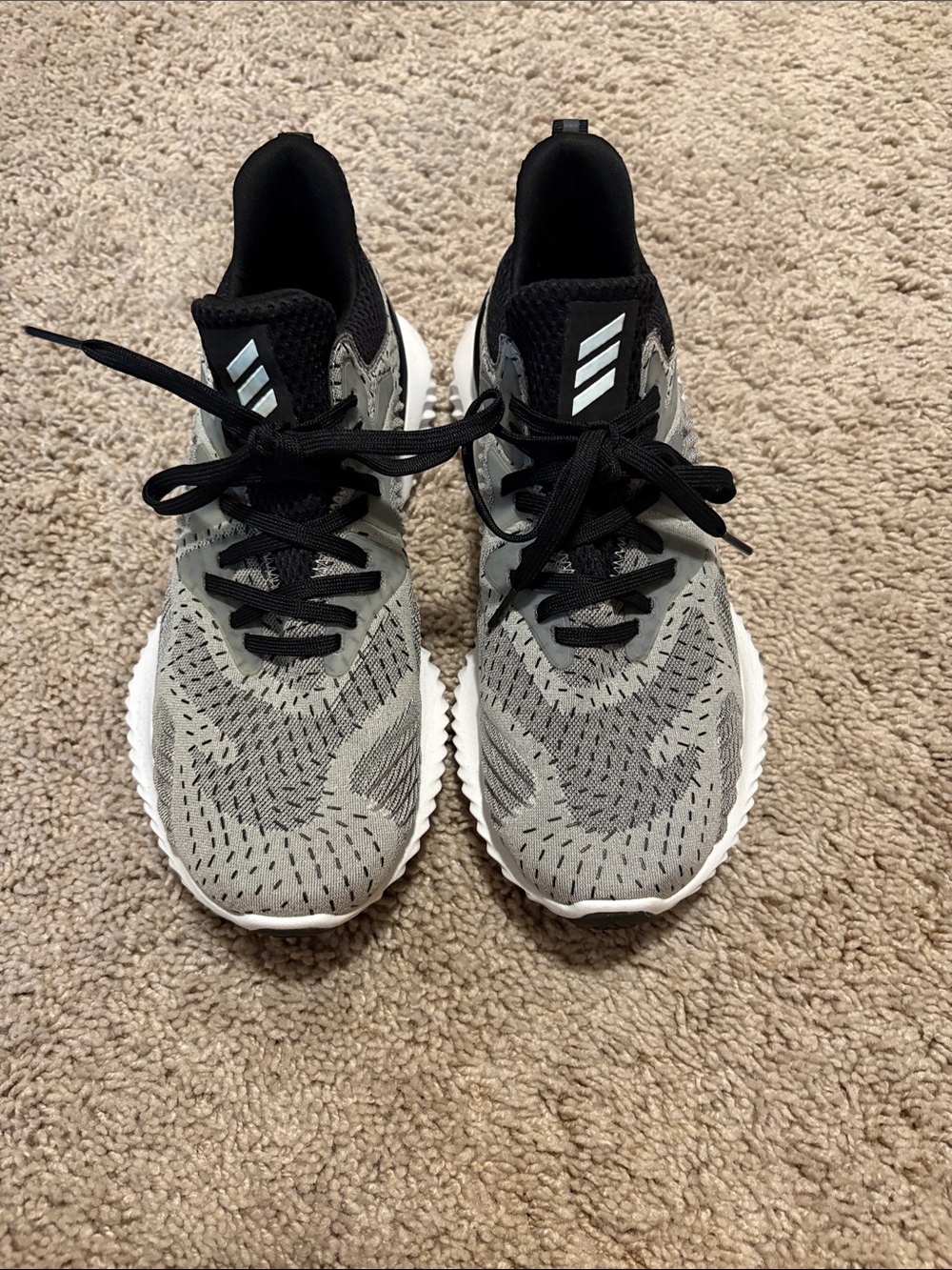 adidas Light Grey and Black Shoes